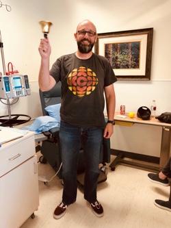 Ringing the bell after finishing chemo