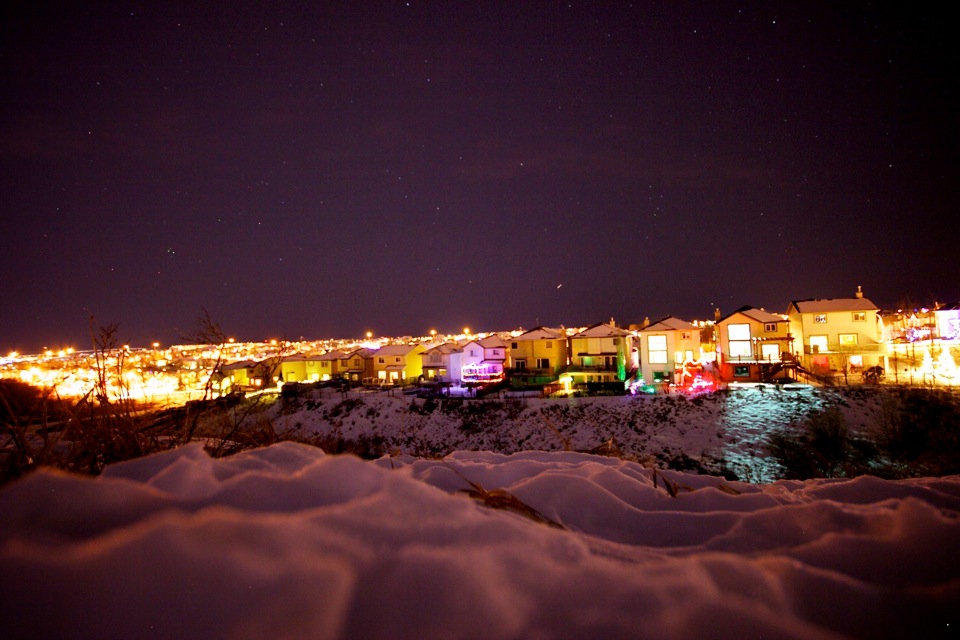 Winter coulee lights